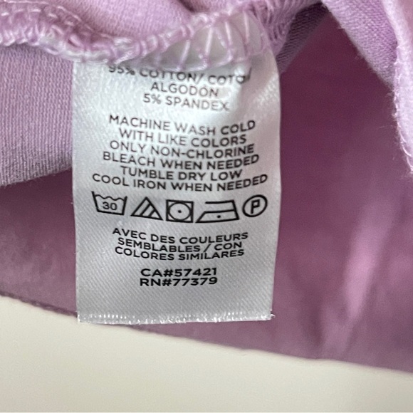 NWT ANN TAYLOR Lavender Ruffled Short-Sleeve Top, XL - Picture 9 of 9